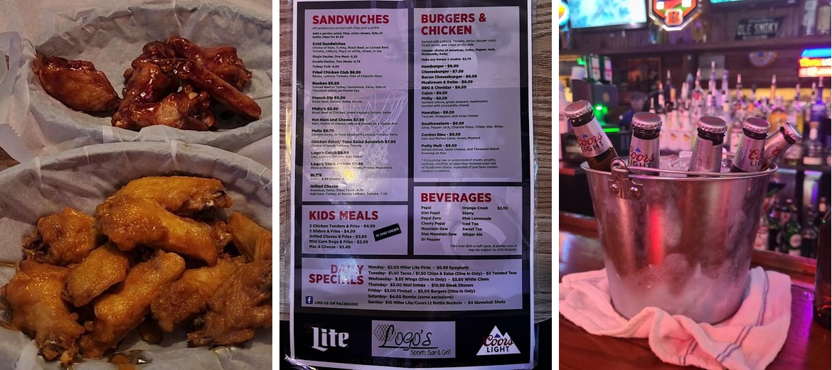 Logo's Sports Bar & Grill Menu