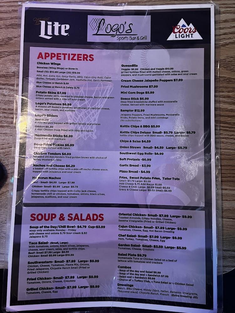 Logo's Sports Bar & Grill Menu image 2